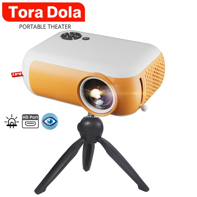 A10 Mini Portable Projector Optional HD10 Bracket Home Theater Cinema Video Projector 3D Support 1080P Full HD Movie Play