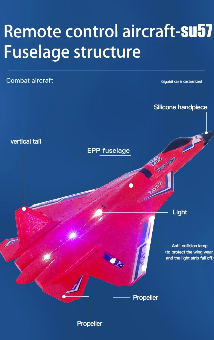 ✈️ Explore os céus com o Avião de Controle Remoto SU57 – Diversão para todas as idades! 🌟