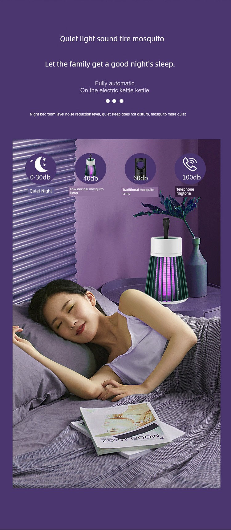 Electric Shock Mosquito Repellent Mosquito Killing Lamp For Home Bedroom Outdoor