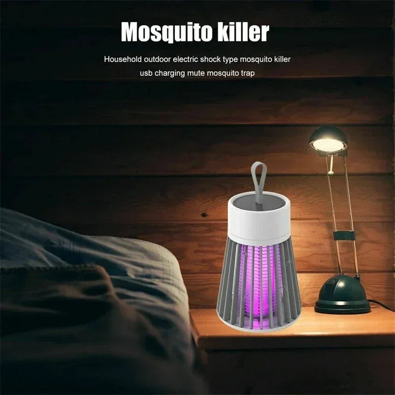 Lámpara antimosquitos portátil con carga USB, trampa para moscas, repelente de mosquitos para dormitorio y exteriores