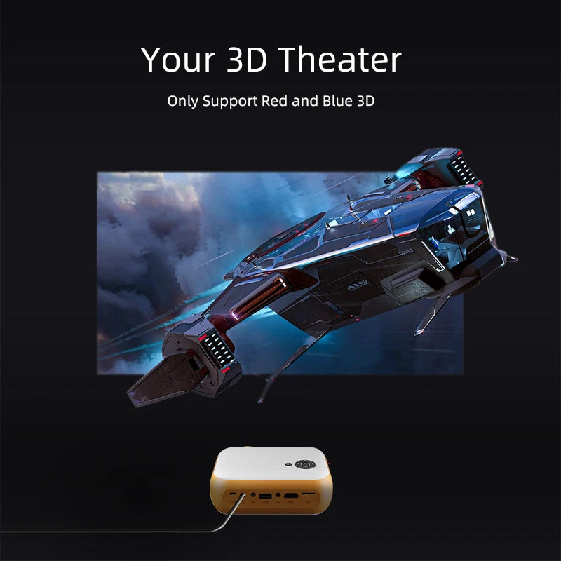 A10 Mini Portable Projector Optional HD10 Bracket Home Theater Cinema Video Projector 3D Support 1080P Full HD Movie Play