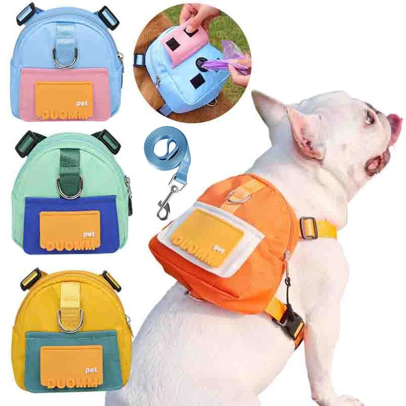 🎯 NOVO: Bolsa para armazenamento de lanches para animais de estimação com guia - Mochila multifuncional de grande capacidade para cães!🎯