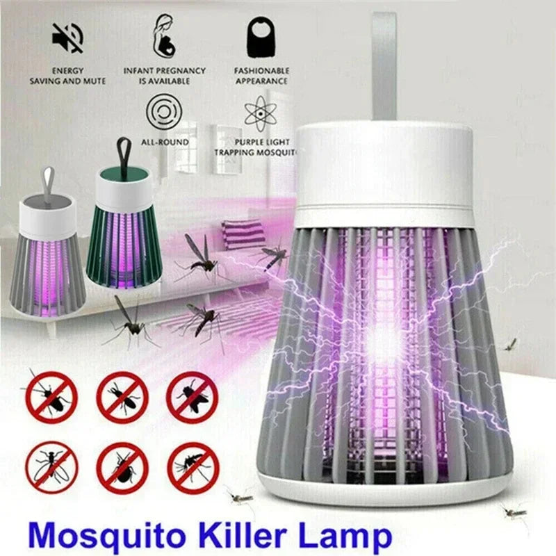 Lámpara antimosquitos portátil con carga USB, trampa para moscas, repelente de mosquitos para dormitorio y exteriores