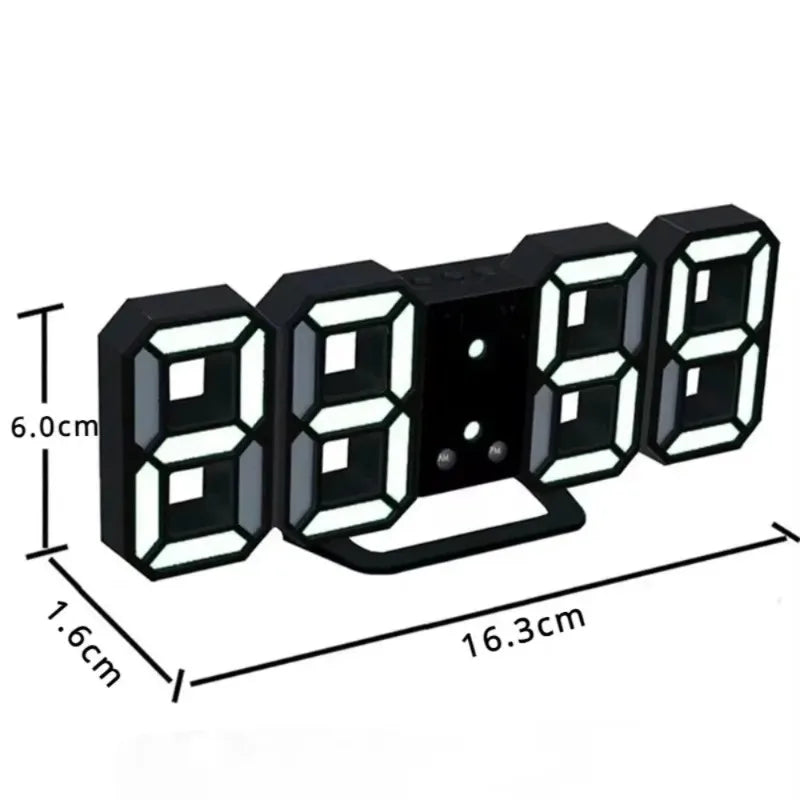 Relógio 3D LED Digital de Mesa, Despertador, Relógio de Parede Hora/Data/Temperatura para Casa Cozinha Escritórios Relógio Decoração Jardim Relógios